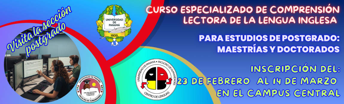 curso de comprensión lectora en el campus central para postgrados, maestrías y doctorados